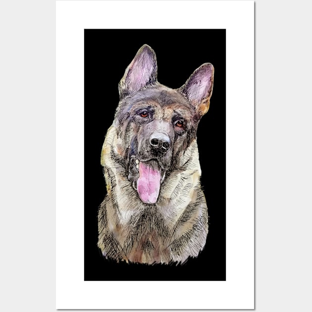 german shepherd Wall Art by VicaVeresk